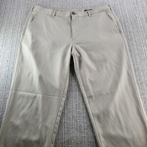 Mizzen+Main Pants Mens 37x30 Beige Baron Chino Athletic Stretch Casual Golf